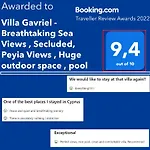 Gavriel - With Breathtaking Sea View, With Private Pool, Secluded, Huge Outdoor Space, Mountain Views